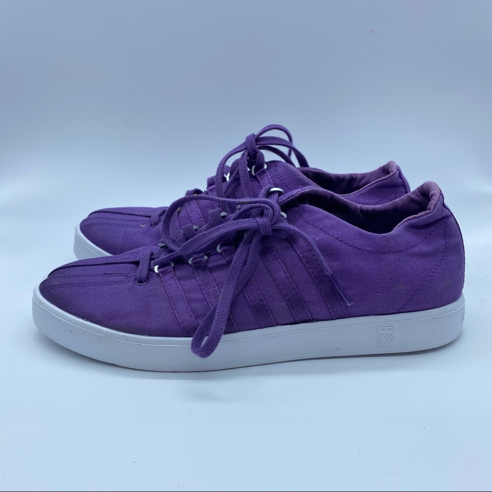 K-Swiss Purple Canvas Sneakers - size 8